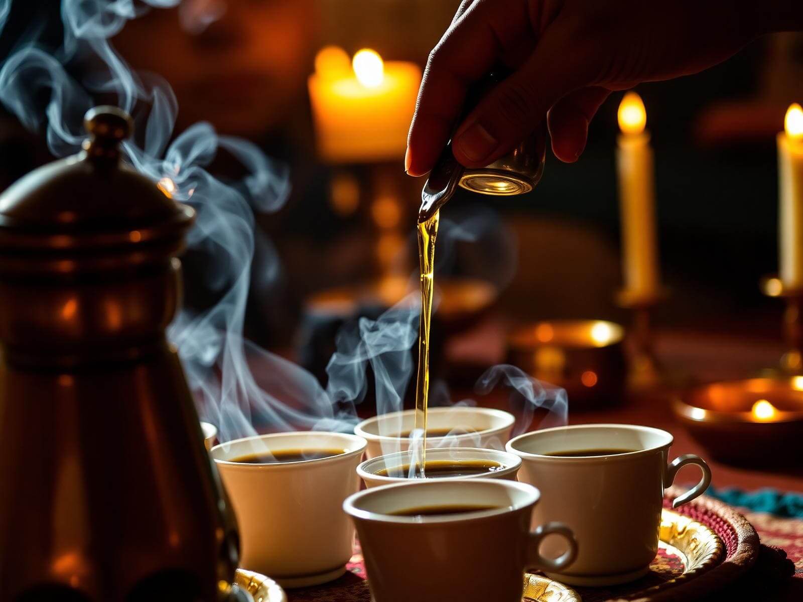 Traditional Ethiopian coffee ceremony